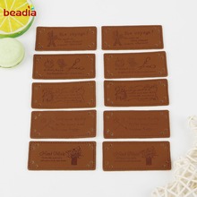 New Arrival 10pcs Handmade Labels For Clothes Garment PU Leather Labels Hand Made Tags Jeans Bags Shoes Sewing Accessories 2024 - buy cheap