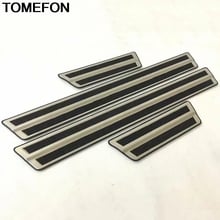 TOMEFON For Toyota C-HR CHR 2016 2017 2018 Door Sill Scuff Plates Door Sill Protector Frame Moulding Cover Trim Stainless Steel 2024 - buy cheap