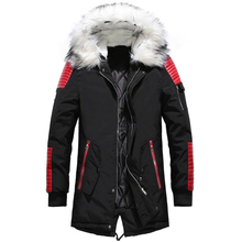 Зимняя мужская куртка, Мужская Повседневная Верхняя одежда с мехом, зимние пальто, Бомбер, кожаные куртки с капюшоном 2024 - купить недорого