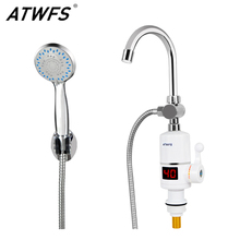 Torneira com aquecedor de água elétrico atwfs, torneira de água quente para banheiro sem tanque aquecimento de cozinha 220v com display led 2024 - compre barato