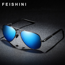 Gafas de sol polarizadas de marca FEISHINI para hombre, gafas de sol de espejo con revestimiento de piloto para hombre, gafas de sol para Conductor, accesorios para hombres 2024 - compra barato