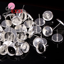 Wholesale 50pcs/lost 925 Sterling Silver Stud Earring Components Pins Needles DIY Ear Findings Wholesale Low Price Fast Shipping 2024 - buy cheap
