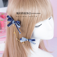 Sweet lolita princess hairpin Handmade all-match sweet bowknot hair Lolita hairclip handmade DIY stars  GSH003 2024 - buy cheap