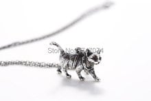 New Trendy Vintage Men Cat Necklace Antique Silver Bronze Gun Black Color Fashion Jewelry Women Pendant 2024 - buy cheap