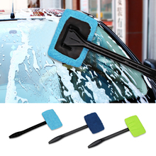 Удобный автомобильный очиститель окон, щетка для ветрового стекла, моющийся чистящий инструмент из микрофибры, инструменты для очистки автомобильных окон, щетка для мытья 2024 - купить недорого