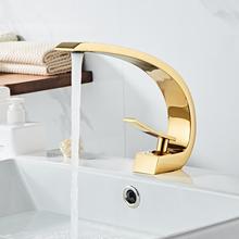 Tuqiu-grifo de lavabo dorado para baño, mezclador de latón, un solo Mango, grúa de un solo orificio, 8 colores 2024 - compra barato