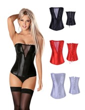 Sexy Black Deep-V Front Corset With Lace-Up Back 3S3054 Beautiful Body Shape Corset 2024 - buy cheap