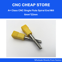 3pcs High Quality cnc bits single flute Spiral Router Carbide End Mill Cutter Tools 6x22mm Free shipping 2024 - buy cheap