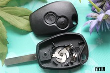 Funda CYCTEM de 2 botones para llave de coche sin llave para llavero en blanco para Renault Clio Modus Twingo Kangoo Master 2024 - compra barato