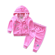 2021 New arrival velvet  summer baby girl spring child set casual children's clothing two pieces set children girls twinset 2024 - buy cheap