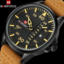 Mens Watches Top Brand Luxury NAVIFORCE Casual Sport MIlitary Quartz Watch Leather Strap Waterproof Watch Relogio Masculino 2024 - buy cheap