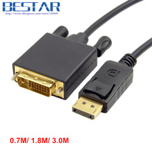 Display Port DisplayPort DP Male to DVI Male Single Video Connector Adapter Cable 0.7m 1.8m 3m 2ft 6ft 10ft cables 2024 - купить недорого