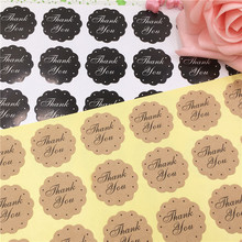 100Pcs/Lot Paper Thank You Circular Cursive Writing Design Sticker Labels Seals Gift Stickers For Wedding Labels 2024 - buy cheap