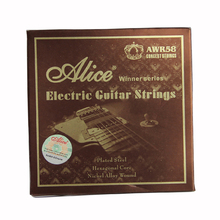 Струны для электрогитары Alice 5 комплектов, гитарные аксессуары с шестигранным сердечником из никелевого сплава и покрытием из стали, запчасти для гитары 2024 - купить недорого