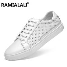 Ramialali Genuine Leather Men Shoes Handmade Lace Up Autumn Shoes Sneakers High Quality Men Flats Shoes Zapatillas Hombre 2024 - buy cheap