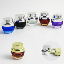 2 X 50g Glass Cosmetic packaging 50cc Empty Glass Cream Jar  Cream Cosmetic Containers Clear Blue Red Purple Black 2024 - buy cheap