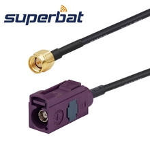 Удлинительный кабель антенны Superbat GSM Fakra D Jack к разъему SMA ОТРЕЗОК кабеля RG174 15 см 2024 - купить недорого