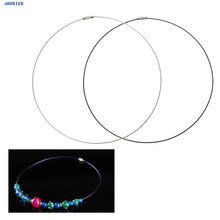 Collar de alambre de acero inoxidable, fabricación de joyas de cuerda con cierre con rosca de latón, 10 Uds. 2024 - compra barato
