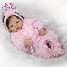 NPK reborn doll with soft real gentle  touch beautiful handmade clothes good gift for children on Birthday 2024 - buy cheap