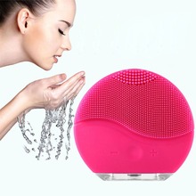 New Ultrasonic Electric Facial Cleansing Brush Vibration Skin Remove Blackhead Pore Cleanser Waterproof Silicone Face Massager 2024 - buy cheap