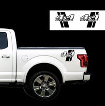 Conjunto de adesivos decalque cama lateral, 2 peças gráficos faixa 4x4 off road para nissan navara frontier 2024 - compre barato