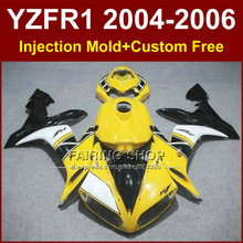 Kits de carenados de molde de inyección personalizados para motocicleta, juego de carrocería para Yamaha R1 2004 2005 2006 YZF R1 04 05 06 YZF 1000, color amarillo y negro 2024 - compra barato