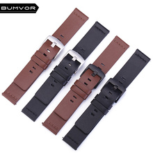 Italian Oily Leather Watchband 20mm 22mm for Samsung Galaxy Watch 42mm 46mm SM-R810/R800 Quick Release Band Sports Wrist Strap 2024 - buy cheap