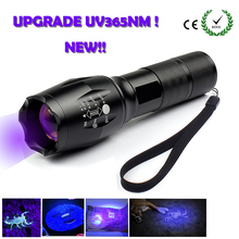 Lanterna led uv 365nm, lanterna ultra violetas com zoom, lâmpada para manchas de animais de estimação, luz marcador de caça 2024 - compre barato