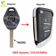 KEYECU Replacement Upgraded Flip Remote Car Key Fob 315/433MHz ID44 EWS System for BMW 1/3/5/7 Series X3 X5 Z3 Z4 2024 - buy cheap