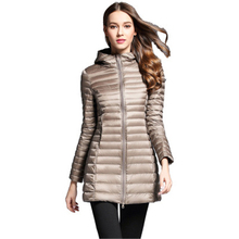 Abrigo de invierno de talla grande para mujer, chaqueta de plumón de pato blanco ultraligera, delgada, de Fenale, portátil, a prueba de viento, D826 2024 - compra barato