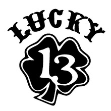 13*11CM 13 LUCKY Shamrock Reflective Car Stickers Decals Motorcycle Accessories Car Styling Black/Silver C1-0144 2024 - buy cheap