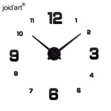 Настенные часы современного дизайна, декоративные кварцевые часы с акриловыми зеркальными наклейками для гостиной 2024 - купить недорого