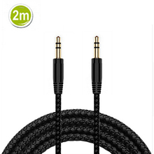 Новинка 2 м Джек 3,5 мм аудиокабель штекер 3,5 мм стерео AUX кабель м/м шнур для наушников для iPhone Автомобильный Динамик Наушники MP3/4 2024 - купить недорого