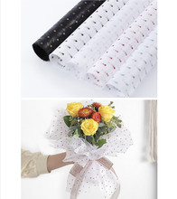 60*60cm 20pcs/lot Dot Flower Wrapping Paper Transparent Packaging Material Paper Bouquet Florist Supplies Gift Wrapping Paper 2024 - buy cheap