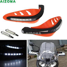 Orange Motocross Universal 7/8" Handguards Protector w/ LED Signal Light 22mm Dirt Pit Bike Hand Guards for EXC SX-f XC-W SX 2024 - buy cheap