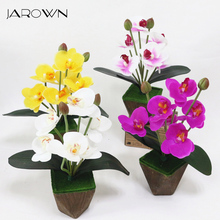 JAROWN Artificial Orchid Potted Plants Simulation Landscape Real Touch Feel Latex Butterfly Orchid Wedding Decoration Flowers 2024 - buy cheap