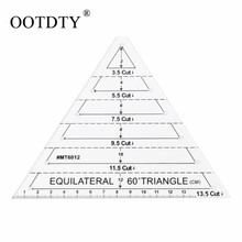 60 grados triángulo equilátero acolchado gobernante plantilla artesanía de costura DIY herramienta 2024 - compra barato