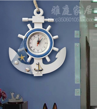 Relógio de parede mediterrâneo contendo âncora para sala de estar em casa quando o relógio moderno para quarto 2024 - compre barato