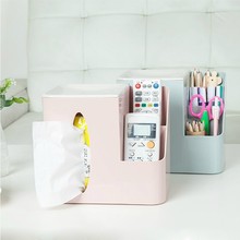 Desk Multifunctional Plastic Pen Holder 19*12*17cm Office School Student Stationery Desk Organizer Tissue Box Holder Set 2024 - buy cheap