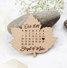 customize Calendar maple leaf fall Wedding wooden Save the Date Magnets bridal shower party favors company gifts invitations 2024 - buy cheap