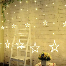2.5M Christmas LED Lights AC 220V Romantic Fairy Star LED Curtain String Lighting Strip Holiday Wedding Garland Party Decoration 2024 - buy cheap
