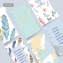 Never Feather Notebooks And Journals Index Page Divider For Filofax A6 Planner Accessories Refill Inner Core Stationery 6 Sheets 2024 - buy cheap