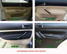 Panel de manija de puerta de coche, cubierta de cuero de microfibra para VW Golf MK4 Bora Jetta 1998 1999 2000 2001 2002 2003 2004 2005 2006 2024 - compra barato