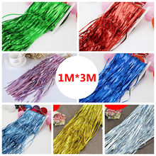 1M*3M long Rainbow Laser Shiny Rain Curtains Deco mariage Wedding Birthday party Decor photo booth backdrop Background Supplies 2024 - buy cheap