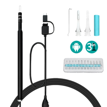 3 In 1 Visual Ear Canal Endoscope Ear Cleaner Tool Camera Scope Earwax Removal Inspection Camera Endoscope Kit 2024 - buy cheap