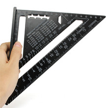 7" Black Metric Triangle Square Ruler Aluminum Alloy Speed Square Protractor Miter For Carpenter Measurement Tool 2024 - buy cheap