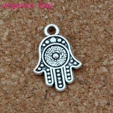 Tibetan Silver Hamsa Hand Charm Pendants 100Pcs Zinc Alloy Fashion Jewelry DIY Fit Bracelets Necklace Earrings 12.2x18.2mm A-377 2024 - buy cheap