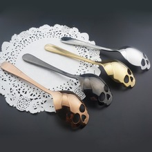 Stainless Steel Spoon Coffee Suger Skull Shape Tea Stirring Spoon Small Ice Cream Dessert Scoop Creative Flatware 2024 - buy cheap