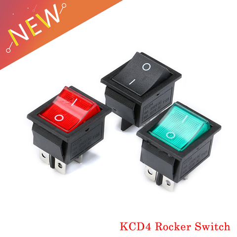 KCD4 Rocker Switch ON-OFF 2 Position 4 Pins / 6 Pins Electrical equipment With Light Power Switch 16A 250VAC/ 20A 125VAC 2022 - buy cheap
