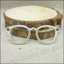¡Envío gratis! Colgante de gafas de plata antigua, 28 Uds., apto para pulseras, collar, fabricación de joyas de Metal DIY 2024 - compra barato